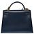 Hermès mala HERMES Kelly 32 em Couro Azul Marinho - 103998 - vista 4