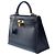 Hermès mala HERMES Kelly 32 em Couro Azul Marinho - 103998 - vista 5