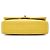 Gelbe Chanel Medium Classic Chevron Schultertasche aus Lammleder mit doppeltem Verschluss - Ansicht 3