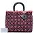 Bolso Lady Dior Satchel Large de Tweed Cannage Rosa con Flecos - vista 6