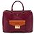 Borsa Prada Bicolor Saffiano Lux Galleria rossa con doppia tasca frontale con zip Rosso