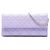 Borsa a tracolla Lady Dior Wallet On Chain in pelle d'agnello Cannage viola Dior Porpora
