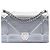 Bolsa Tiracolo Diorama Microcannage em Verniz Prateado Dior Prata