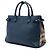 Bolsa Satchel Banner Burberry Medium em couro e House Check azul - vista 2