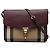 Borsa a tracolla Derby Macken Burberry Small in pelle e tela House Check rossa Rosso
