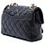 Bolsa Chanel Small Quilted em pele de cordeiro preta com corrente Preto - vista 2