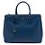 Prada Large Saffiano Lux Galleria Double Zip Tote Blau