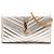 Autre Marque Borsa a tracolla portafoglio a busta monogramma Saint Laurent in pelle di vitello chevron craquelé metallizzato oro D'oro