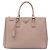 Prada Large Saffiano Lux Galleria Double Zip Satchel Rosa Pink