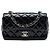 Bolsa Tiracolo Chanel Mini Rectangular Classic Patent Single Flap Preta Preto