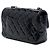 Bolsa Tiracolo Chanel Mini Rectangular Classic Patent Single Flap Preta Preto - vista 2
