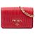 Bolso bandolera con solapa y cadena Prada Nappa Gaufre rojo Roja