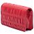 Bolso bandolera con solapa y cadena Prada Nappa Gaufre rojo Roja - vista 2