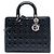 Bolso Lady Dior Large de piel charol Cannage azul