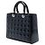 Bolso Lady Dior Large de piel charol Cannage azul - vista 2