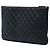 Chanel Large Quilted Lambskin O Case Clutch Schwarz - Ansicht 2