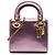 Bolso Lady Dior Mini Satchel de charol metalizado rosa