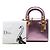 Bolso Lady Dior Mini Satchel de charol metalizado rosa - vista 7