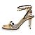 Tom Ford, goldfarbene Leder-Sandalen mit Vorhängeschloss Golden - Ansicht 2