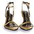 Tom Ford, goldfarbene Leder-Sandalen mit Vorhängeschloss Golden - Ansicht 5