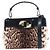 Bulgari Borsa 2Way Bvlgari Isabella Rossellini Leopard in vitello con stampa leopardata x pelle Nero x Marrone