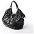 Borsa a tracolla Louis Vuitton Surya XL Monogram Mahina in pelle verniciata Nera M95796 - vista 2