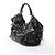 Borsa a tracolla Louis Vuitton Surya XL Monogram Mahina in pelle verniciata Nera M95796 - vista 4