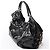 Borsa a tracolla Louis Vuitton Surya XL Monogram Mahina in pelle verniciata Nera M95796 - vista 5