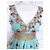 Manoush Vestido Féerie Piecettes Bordado em Lã de Algodão e Couro Rosa Turquesa Gold hardware - vista 4