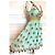 Manoush Vestido Féerie Piecettes Bordado em Lã de Algodão e Couro Rosa Turquesa Gold hardware - vista 6