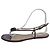 Valentino Garavani Sandali thong in pelle bronze con gioielli Bronzo