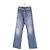 Autre Marque Jeans Wide Leg Saint Laurent Azul Algodão