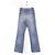 Autre Marque Jeans Wide Leg Saint Laurent Azul Algodão - vista 3