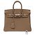 Hermès Borsa HERMES Birkin 25 in Pelle Étoupe - 104002 Taupe