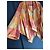 Autre Marque Monoki by Diane Goldstein Karierte Kimono-Jacke Pink Beige Orange Gelb - Ansicht 3