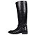 Autre Marque Saint Laurent Black Leather Knee High Boots Size 39 Pre-owned