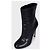 Gucci Black Leather Ankle Boots Sculptural Heel Zip Closure Size 37 Pre-owned - view 2
