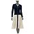 Louis Vuitton Navy & Cream Rippstrick-Kleid, FR 42 gebraucht