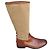 Frye Stiefel aus braunem Leder und Segeltuch Beige