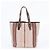 Borsa Tote Bottega Veneta in pelle e tela a righe Rosa - vista 3