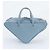 Sac à épaule 2-en-1 en cuir Balenciaga Triangle Duffle Bleu clair - Ansicht 4
