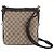 Borsa a tracolla Gucci in tela GG e pelle Marrone Beige