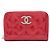 Monedero de piel Matelassé Chanel Roja
