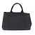 Prada Canapa Triangle Logo Tote Bag Black - view 3