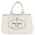 Tote Sac cabas Prada Canapa avec logo triangle Écru