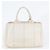 Tote Sac cabas Prada Canapa avec logo triangle Écru - vue 3