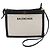 Borsa a tracolla Balenciaga Navy Pochette in pelle e tela Nero Crudo