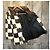 Autre Marque Cappotto vintage in pelliccia di coniglio a scacchi Marrone Bianco - vista 7