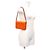 Borsa a tracolla Chanel in pelle verniciata arancione con cuciture Coco Mark - vista 10