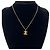 CHANEL Vintage Coco Mark Motiv Halskette Golden - Ansicht 2